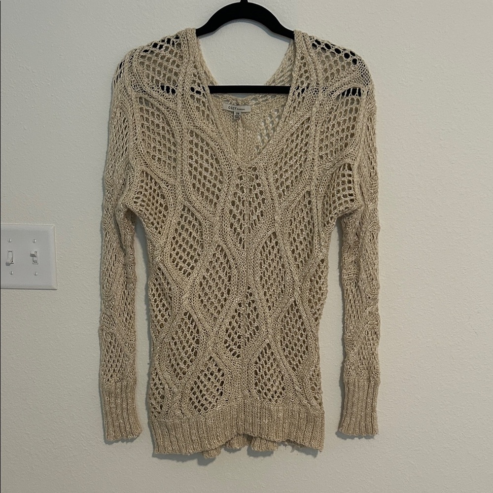 Women's Beige Knit Sweater
